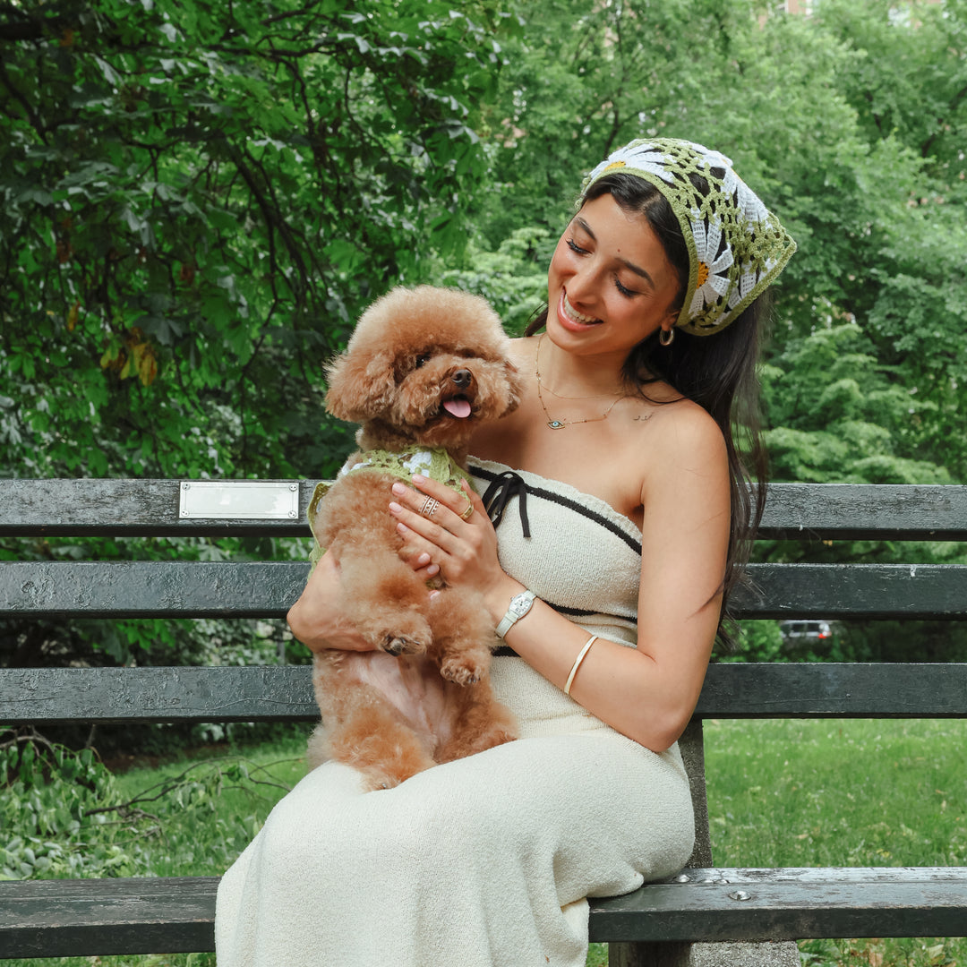 Sunshine Crochet Bundle, Matching Dog Top and Bandana Set