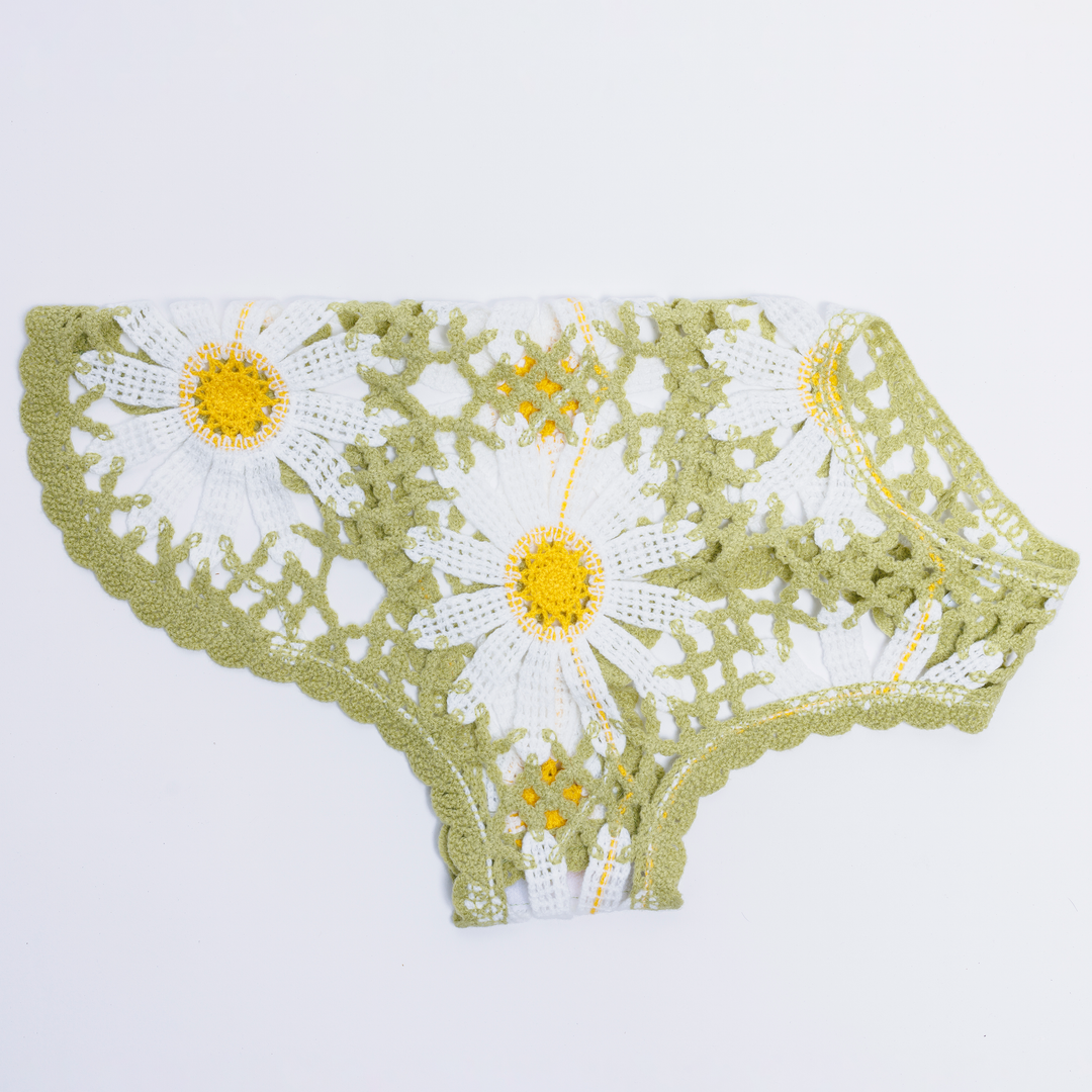 Sunshine Crochet Dog Top, Lightweight Knit Sweater for Small Dogs