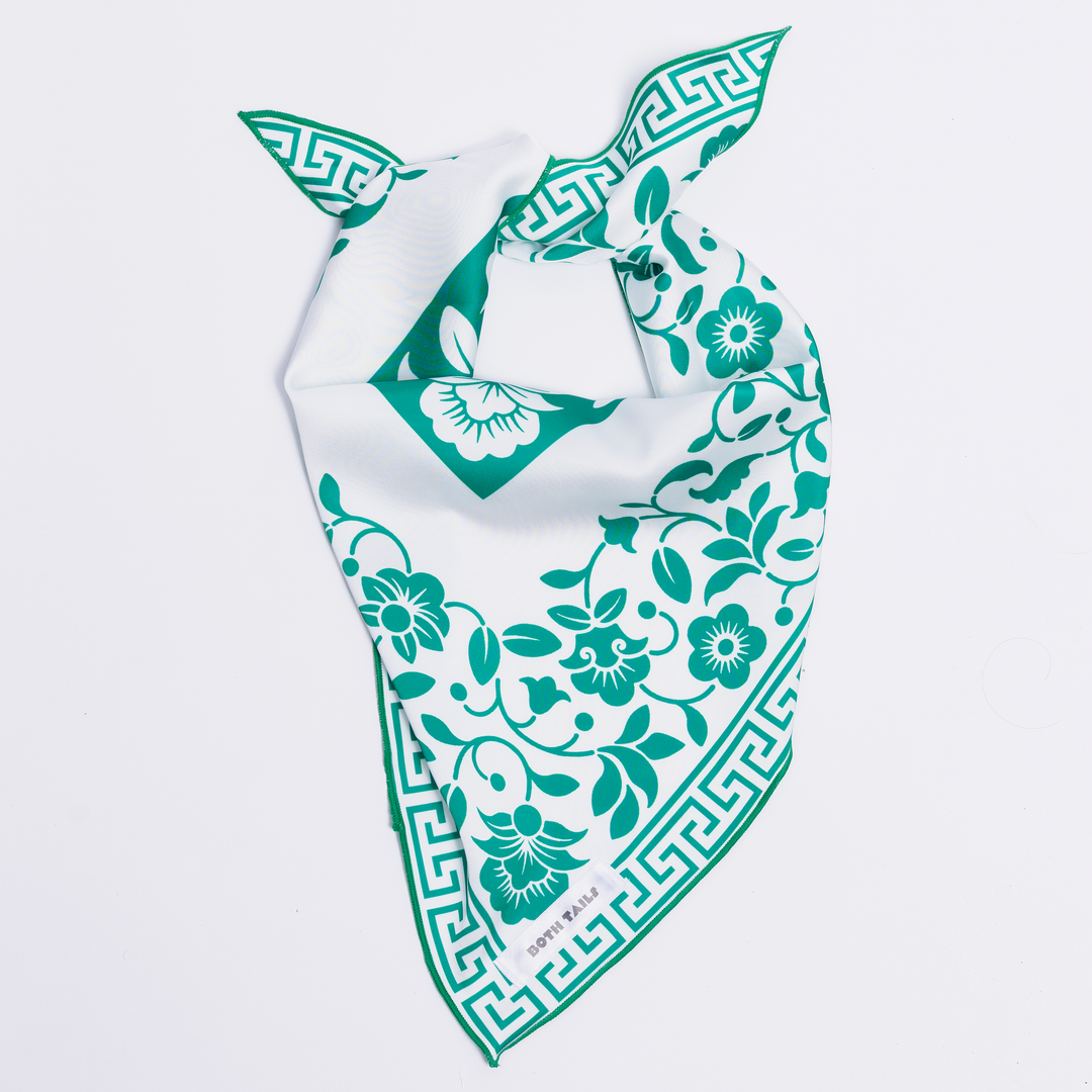 Royal Green Dog Bandana, Summer Pet Accessory