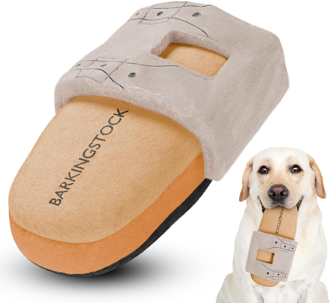Barkingstock Sandal squeaky plush dog toy