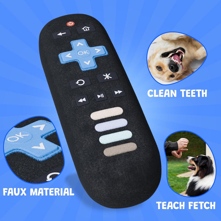 TV Remote Dog Toy with Squeaker for All Dog Sizes