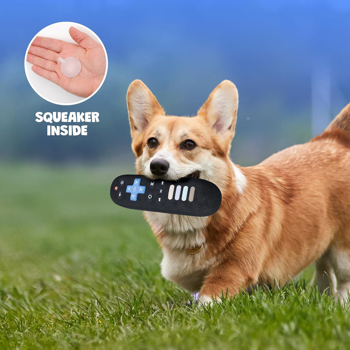 TV Remote Dog Toy with Squeaker for All Dog Sizes