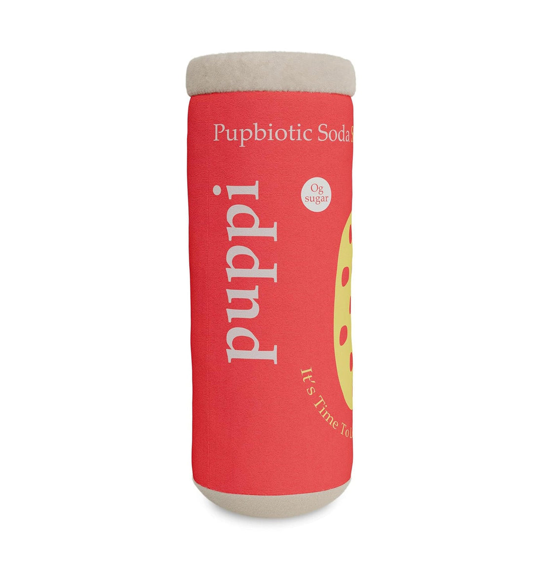 Puppi Soda Can squeaky plush dog toy
