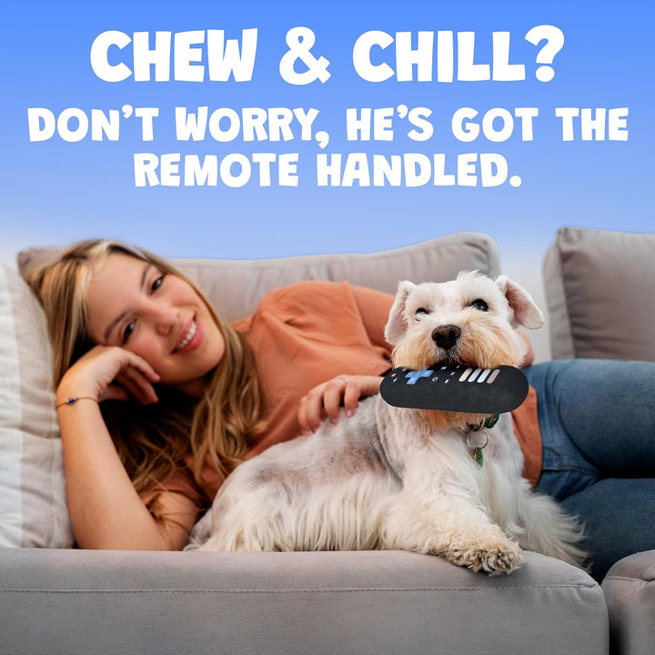 TV Remote Dog Toy with Squeaker for All Dog Sizes